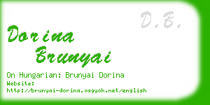 dorina brunyai business card